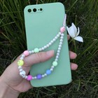 Zlqlcinyd Cute Phone Charm Strap Colorful Beaded Keychain Mobile Phone Lanyard 