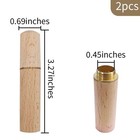 Acoeitl 2 Pcs Natural Wood Toothpick Holder Portable Wooden 