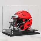 Full Size Football Helmet Display Case - Clear Acrylic With Black Base  Showcase