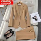 New Women s Long Sleeve Suit Trousers Smart Workwear Wardrobe Staple