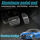  2pcs Anti-slip Aluminum Brake Gas Pedal Pads auto No Drilling Black