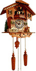 Traditional German Style Cuckoo Clock Black Forest House Clock With Moving Wood