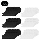 6-12 Pairs Men s Women s White Ankle Cotton Sport Low Cut Socks Size 9-11 10-13