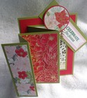 Stampin Up  Card Kit Traditions Of Christmas Poinsettia Gold Celebrate Season