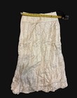 Mariagrazia Panizzi Collection Ivory Solid Satin Maxi Long Zip Skirt Size 42