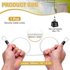 5 32  Dia 5 2ft Security Cable Lock Vinyl Coated Steel With Loops Silver