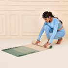 Yoga Mat Thick Non Slip Organic Cotton Exercise Workout Mat Pilates Rug 2x6 Ft