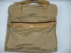 Vintage 1980s Samsonite 2-pc Luggage Set Garment Bag   Carry-on Shoulder Bag Tan