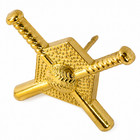 Baseball Crossed Bats Chenille Pins Gold Varsity Letter Jacket Team Coach Lapel