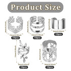 50 Pcs Silver Dreadlock Beads Adjustable Hair Cuffs And Rings For Braids And Loc