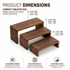 Jerbikas Set Of 3 Wooden Display Risers  Tiered Display Stand  Shelf Risers F   