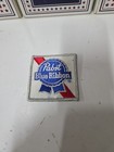 Vintage 70 s Pabst Blue Ribbon Patch 3x3 Inch Embroidered Beer Logo