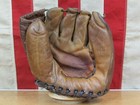 Vintage 1950s Jc Higgins Leather Baseball Glove Mitt Hof Bob Feller Indians 1638