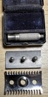 Vintage Germany 3 Piece Travel Safety Razor Set Silver Tone In Case