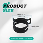 5pcs Spring Band Type Hose Clamps 31mm Silicone Vacuum Pipe Clip  Black