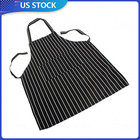 Adjustable Cooking Apron Kitchen Chef Stripe Apron W  2pockets For Men Women