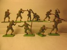 Britains Deetail Lot 10  Ww Ii American Infantry Soldiers 75 Mm Gun W 2 Soldiers