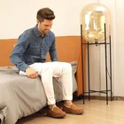 Mens Moccasin Slippers Indoor Outdoor House Slippers Warm Plush Fuzzy Memory -us