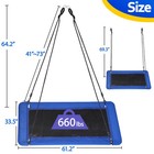 60  Extra Large Rectangle Tree Swing 660lb Waterproof Platform For Kids   Adults