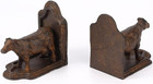 Cow Bookends Decorative  Farmhouse Antique Book Ends  Set Of 2
