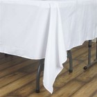 90  White Square Polyester Tablecloth Wedding Party Catering Dinner Linens Sale