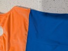 Gk Elite Child Small Gymnastics Dance Leotard Shorts Unitard Biketard Orange Blu