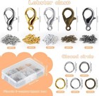 700 Pcs Clasps And Open Jump Rings Set  5 Colors 12mm Clasps With 7   5mm Jump R