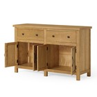 Maven Lane Felix Rustic Wooden Sideboard In Weathered Natural Finish