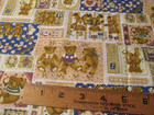 1 Yard 15  X 42  Wide Quilt Fabric Cranston Prints Country Teddy Bears
