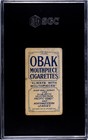 1910 Obak Cigarettes T212 Cartwright Spokane Nwl Graded Baseball Card Sgc 1