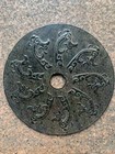 9 5  Chinese Natural Hetian Dark Green Jade Hand Carved  shang Phoeni  2faces Bi