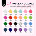 42 Pcs Gel Nail Polish Kit With U V Light 24 Colors Gel Polish Nail Kit Bright P