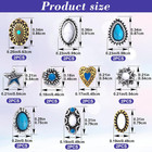 20pcs Western Nail Charm  10 Styles 3d Gold  White  Blue  20pcs  10 Styles