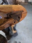 Old Wooden Weaving Loom Boat Shuttle W  Metal Tips 17 x2  Vintage Textile