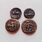Lot Of 4 Ancient Roman Greek Bronze Silver Group Coins