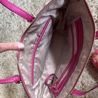 Michael Kors Jet Set Pink Saffiano Leather Zip Top Tote W  Charm Gold Hw