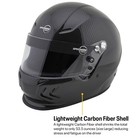 Speedway Motors Sa2020 Carbon Fiber Racing Helmet