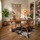 Real Cowhide Rug Tricolor Speckled Brindle Hair On Hide Natural Carpet