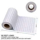 Clear Vinyl Transfer Paper Tape Roll Blue Grid Sticker Craft For Silhouette Us