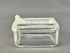 Heinrich Hoffmann Art Deco Meditation Clear   Satin Glass 3 5  Trinket Box 1930