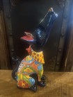 Talavera Mexican Large Coyote 13  Folk Art Southwest Pottery
