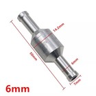 4x 6mm Inline One-way Non-return Check Valve Auminium Fuel Water Gas Air Vacuum