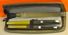Vtg Green ct German C 1971 s Fountain ballpoint Pen Sets  W  Travel Leather Case