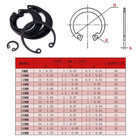 300-pcs  15-size  Alloy Steel Internal Circlip Snap Retaining Assortment Set