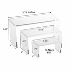 9 Piece Set - Clear Acrylic Display Risers  Acrylic Clear Riser Set
