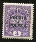 Poland 1919 - Five Cracow  poczta Polska  Overprints On Austria 1916 Stamps  205