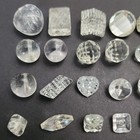 Lot Of 40 Vintage Clear Glass Buttons  Transparent-variety Of Odd Shapes