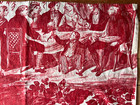 Antique French Toile Fabric 1820 Red And White French Toile Farmhouse Wedding