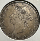 1870 Lcw Canada 50 Fifty Cents Half Dollar Queen Victoria 