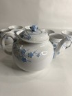 Spode Bone China Geisha Light Blue Coffee Service - 7pc Set